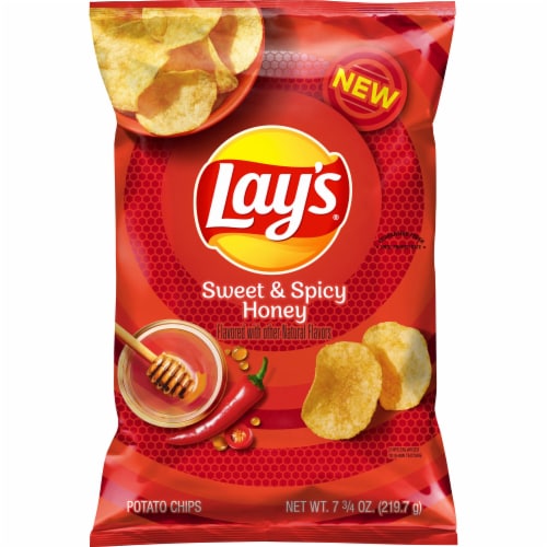 Lay's® Sweet & Spicy Honey Potato Chips Perspective: left