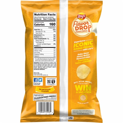 Lay's® Honey Butter Potato Chips Perspective: left