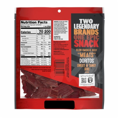 Jack Link's Beef Jerky Sweet And Tangy BBQ Perspective: left