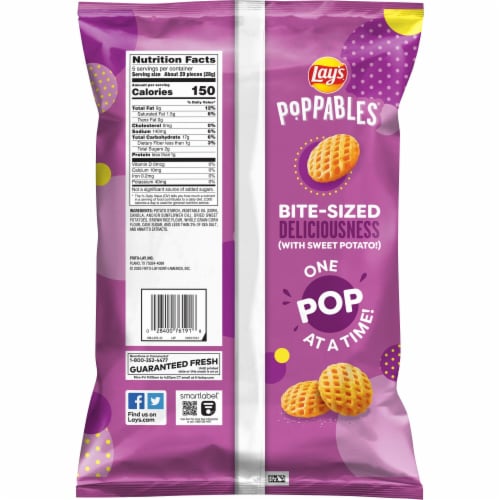 Lay's® Poppables Sweet Potato Potato Chips Perspective: left