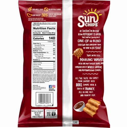 SunChips® Honey BBQ Whole Grain Chips Perspective: left