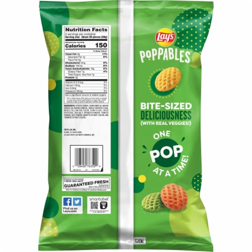 Lay's® Veggie Poppables Sea Salt Potato Chips Perspective: left