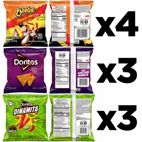 Frito-Lay Extreme Flavor Mix Chips Variety Pack Perspective: left
