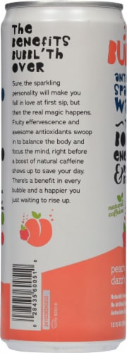 Bubbl'r® Antioxidant Sparkling Water - Peach Raspberry Dazzl'r Perspective: left