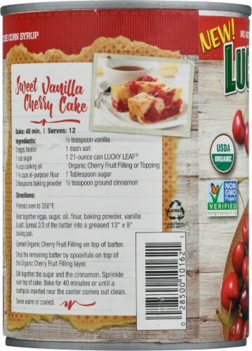 Lucky Leaf® Cherry Organic Fruit Filling Perspective: left