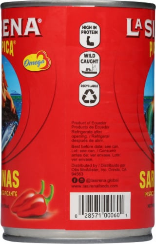 La Sirena Sardines in Tomato Chili Sauce Perspective: left