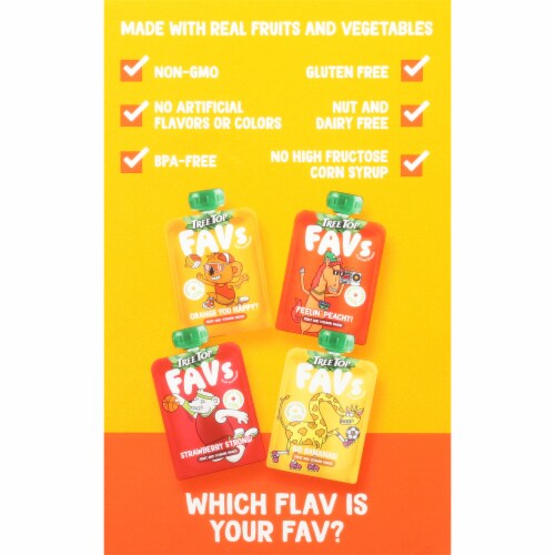 Tree Top Favs Orange You Happy? Immunity + Support Fruit & Vitamin Snack Perspective: left