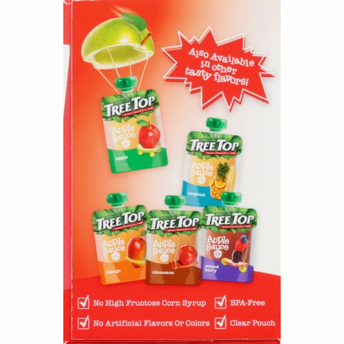 Tree Top Strawberry Apple Sauce Pouches Perspective: left