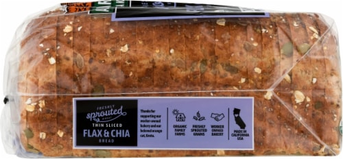 Alvarado Street® Thin Sliced Sprouted Wheat Flax & Chia Bread Perspective: left
