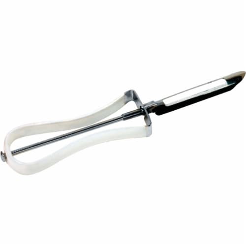 Norpro Non-Slip Handle Peeler - White Perspective: left
