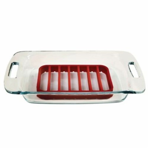 Norpro® Nonstick Silicone Roasting Rack in Red Perspective: left