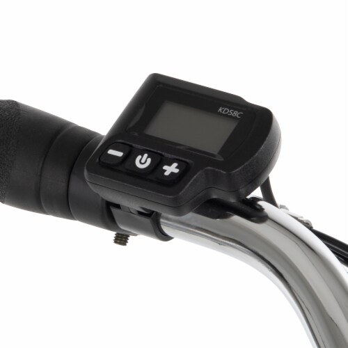 Huffy Everett Electric Bike - Grey Perspective: left