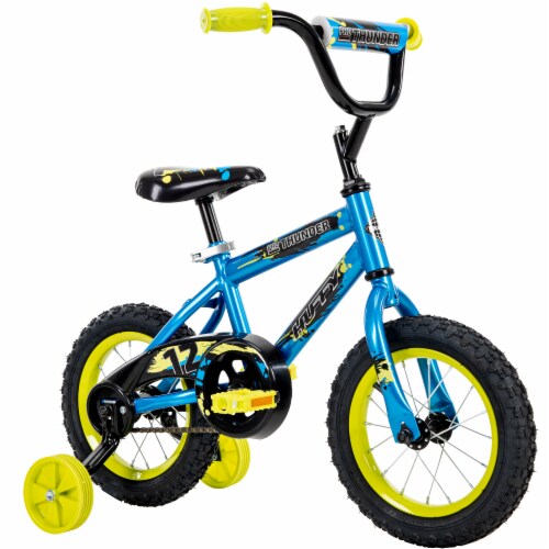 Huffy Pro Thunder Boys Bicycle - Blue/Yellow Perspective: left