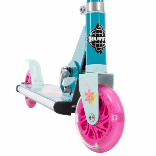 Huffy Disney's The Little Mermaid Electro-Light 3 Wheeled Scooter - Purple/Green Perspective: left