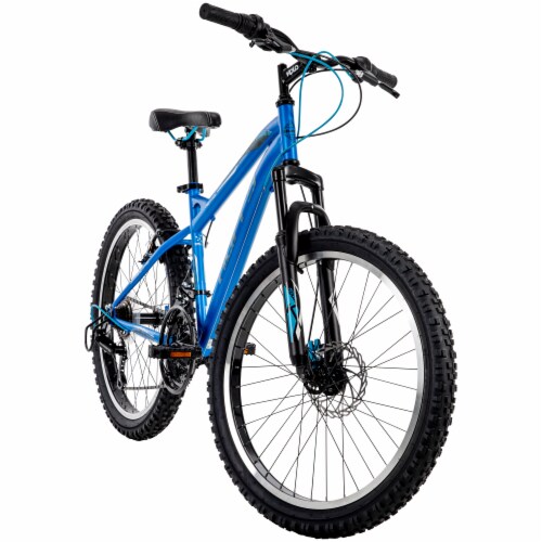 Huffy® 18-Speed Boys Blue Mountain Bike Perspective: left