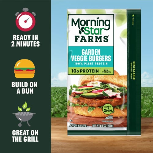 MorningStar Farms Garden Veggie Veggie Burgers Perspective: left