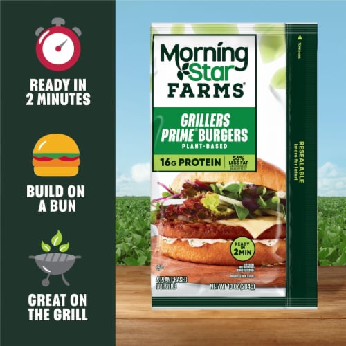 MorningStar Farms® Grillers Prime Veggie Burgers Perspective: left