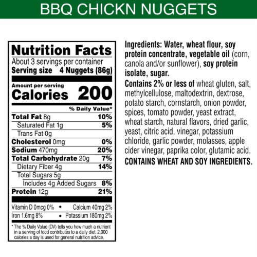 MorningStar Farms® BBQ Vegan Chicken Nuggets Perspective: left