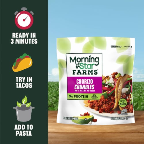 MorningStar Farms Meal Starters Meatless Chorizo Veggie Crumbles Perspective: left