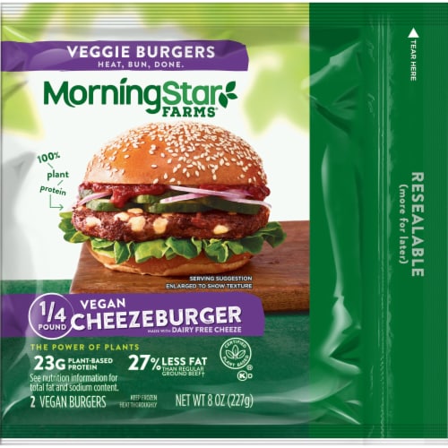 MorningStar Farms® Cheezeburger Veggie Burgers Perspective: left