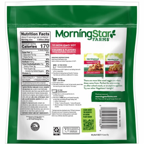 MorningStar Farms Veggitizers Meatless Pepperoni Pizza Bites Perspective: left