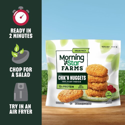 MorningStar Farms Original Meatless Chicken Nuggets Value Pack Perspective: left