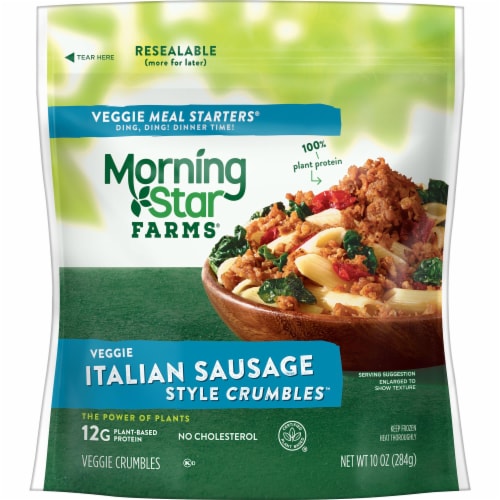 MorningStar Farms® Meal Starters Meatless Italian Sausage Veggie Crumbles Perspective: left