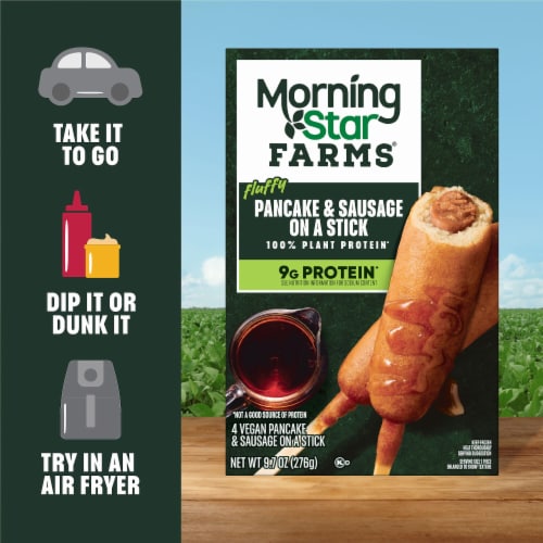 MorningStar Farms® Incogmeato Original Plant Based Pancake and Sausage on a Stick Perspective: left