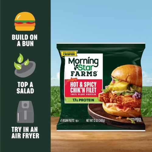MorningStar Farms Incogmeato Hot and Spicy Meatless Chicken Filets Perspective: left