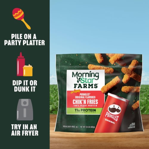 MorningStar Farms® Pringles Original Flavor Plant Based Chik'n Fries Perspective: left
