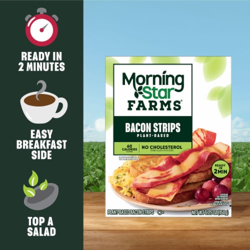 MorningStar Farms Veggie Breakfast Original Meatless Bacon Strips Perspective: left