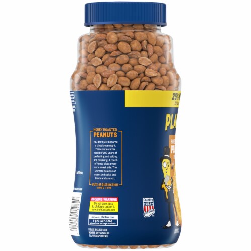 Planters Dry Roasted Honey Roasted Peanuts Perspective: left