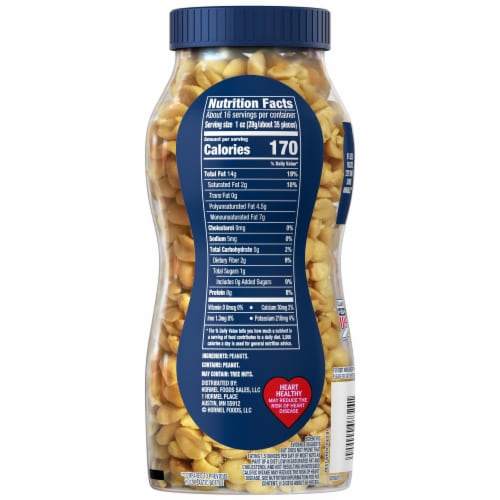 Planters® Dry Roast Unsalted Peanuts Perspective: left
