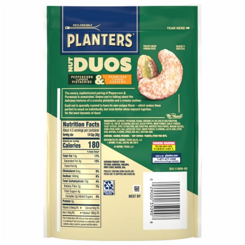 Planters® Duos Peppercorn Pistachios & Parmesan Cashews Perspective: left