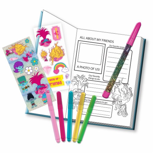 DreamWorks Trolls Band Together Glitter Sparkle Activity Set Perspective: left