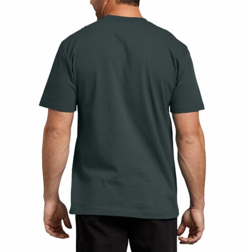 Dickies Men’s Heavyweight Short Sleeve T-Shirt - Hunter Green Perspective: left