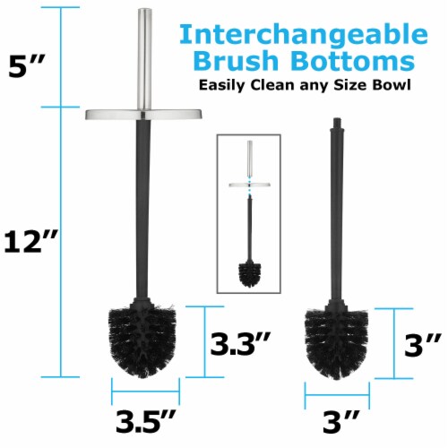 Toilet Brush and Plunger Set Toilet Plunger Toilet Brush Combo Chrome Perspective: left