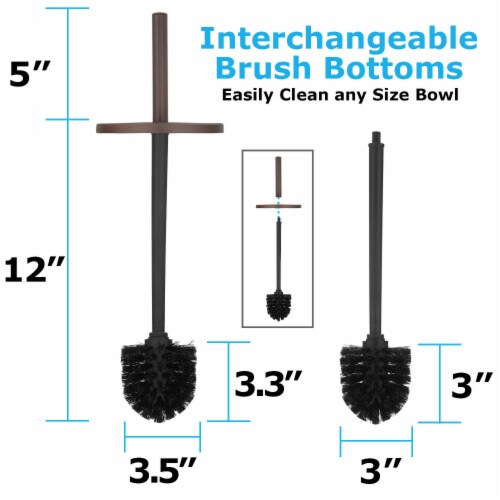 Toilet Brush and Plunger Set Toilet Plunger Toilet Brush Combo Oil Rubbed Bronze Perspective: left