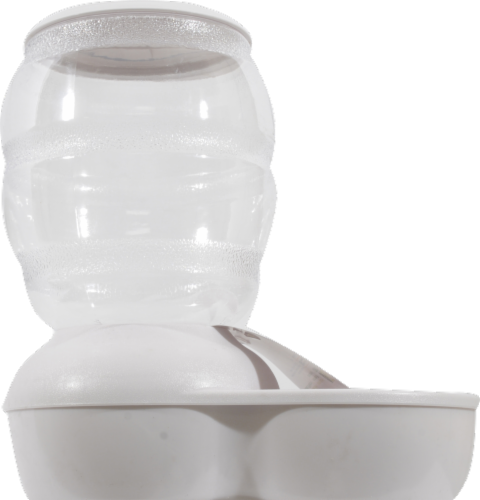 Petmate® Replendish® Pet Feeder Waterer With Microban - Pearl Silver Gray Perspective: left