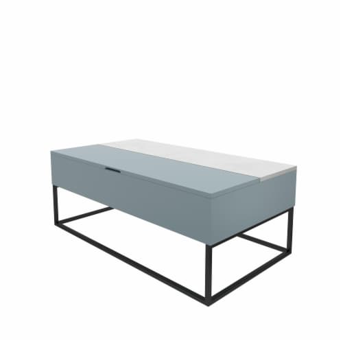 Cortney's Collection Perry Lift-Top Coffee Table, Powder Blue Perspective: left