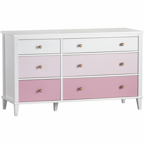 Little Seeds Monarch Hill Poppy 6 Drawer Dresser, with 2 Sets of Knobs
