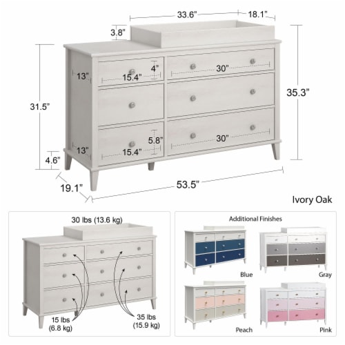 Little seeds monarch hill clearance poppy 3 drawer changing table