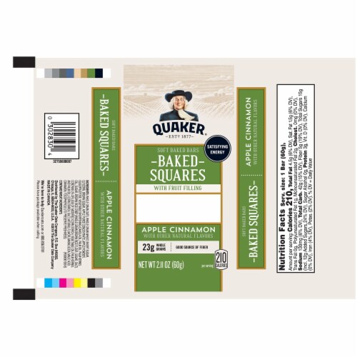 Quaker Chewy® Baked Squares Apple Cinnamon Granola Bar Perspective: left