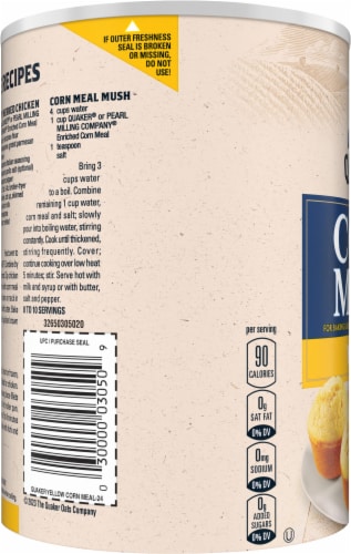 Quaker Yellow Corn Meal For Baking Perspective: left