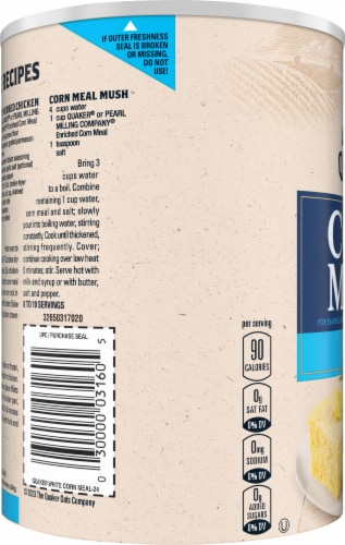 Quaker White Corn Meal Flour For Baking Perspective: left