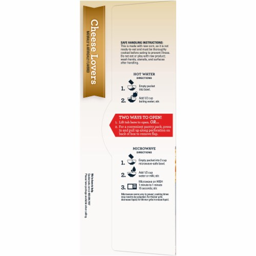 Quaker® Cheese Lovers Instant Grits Perspective: left