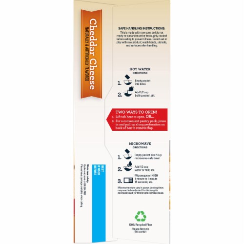 Quaker® Instant Grits Cheddar Cheese Perspective: left