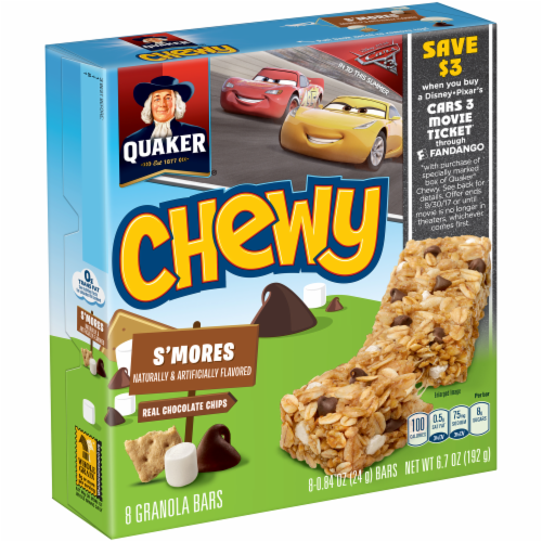 Quaker S'Mores Chewy Granola Bars Perspective: left