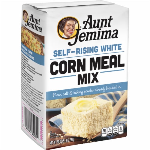 Aunt Jemima White Corn Meal Flour For Baking Perspective: left