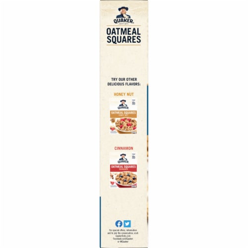 Quaker® Brown Sugar Oatmeal Squares Breakfast Cereal Perspective: left